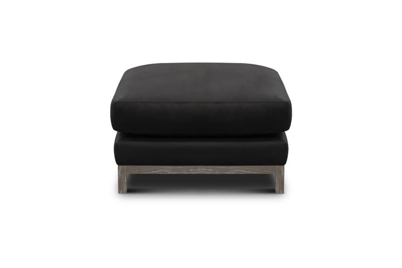 Monterrey 100% Top Grain Leather Modern Americana Ottoman