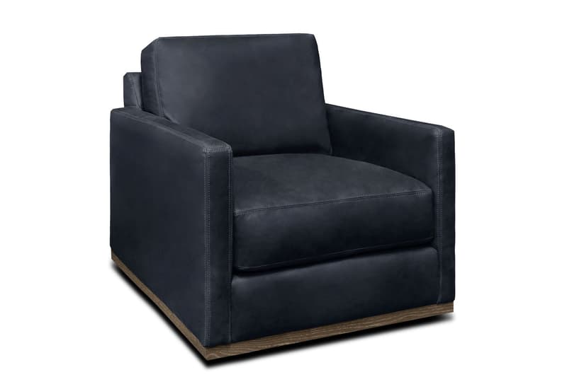 Monterrey 30.5" Wide Upholstered Swivel Chair, Napa Admiral